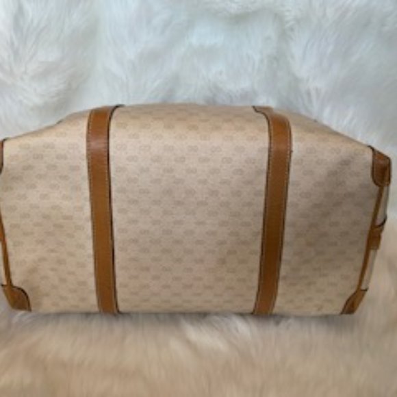 Gucci Vintage Cream and Tan Boston Bag - Picture 4 of 7